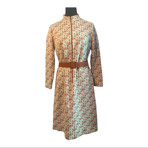 VINTAGE 1960’s Henry Lee knit belted dress MINT CONDITION! - Picture 2 of 10